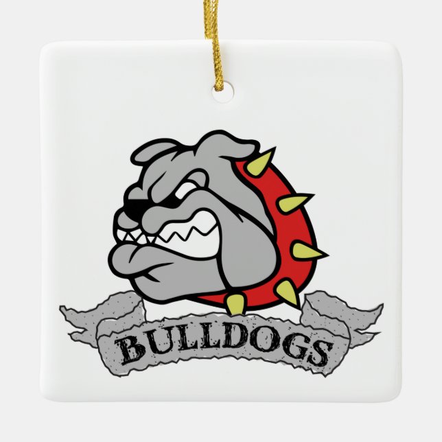 Mason Bulldogs Ceramic Ornament (Front)