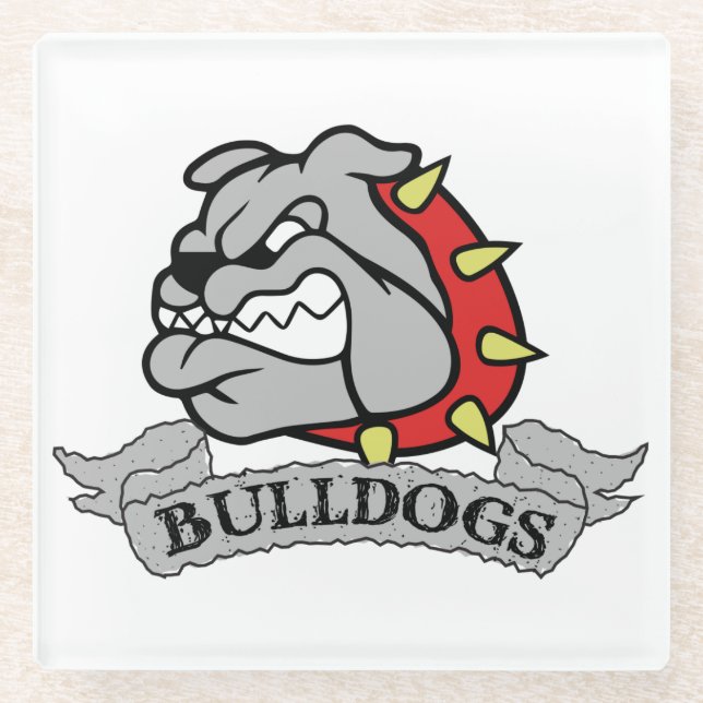 Mason Bulldogs Glass Coaster (Front)