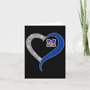 Mason Bulldogs Logo Diamond Heart Hs  Card