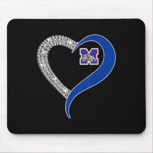 Mason Bulldogs Logo Diamond Heart Hs Mouse Pad