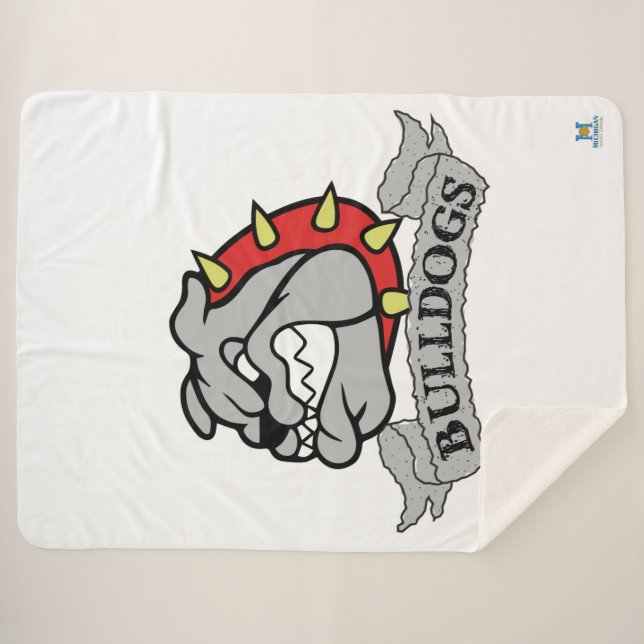 Mason Bulldogs Sherpa Blanket (Front (Horizontal))