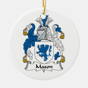 Mason Family Crest Ceramic Ornament