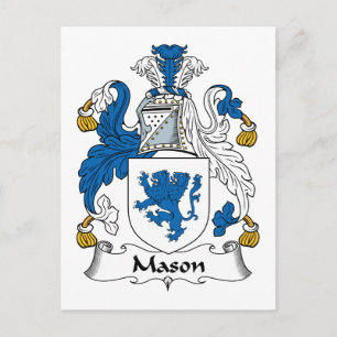 Mason Family Crest Postcard