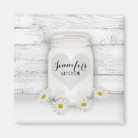 Mason Jar and Daisies