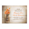 Mason jar and orange flowers save the date cards