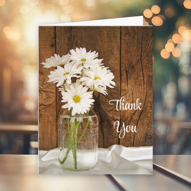 Mason Jar and White Daisies Country Thank You (Creator Uploaded)