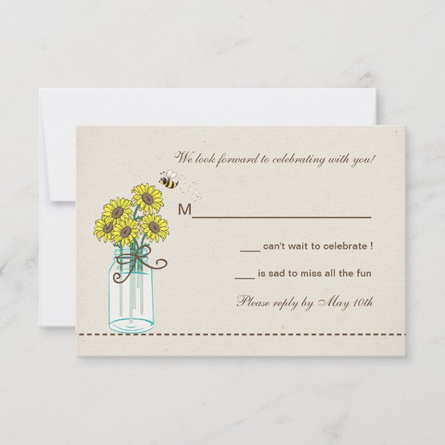 Mason Jar Arrangement Response Card (Front)