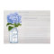 Mason Jar & Blue Hydrangea Grey Recipe Card