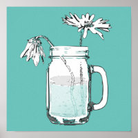mason jar daisies