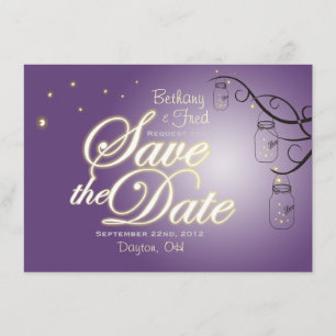 Mason Jar Firefly Lightning Bug Save The Date