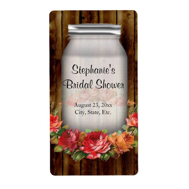 Mason Jar Flower Wreath Bridal Shower (Front)