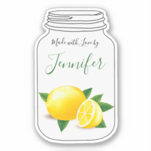 Mason jar homemade food label