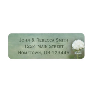 Mason Jar Hydrangea Rustic Country Vintage Return Address Label