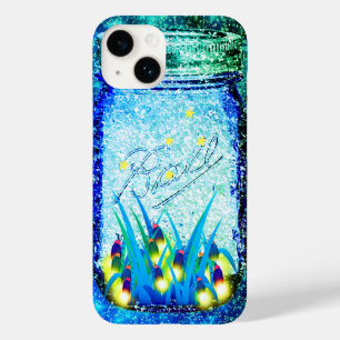 Mason jar lightning bug glowing firefly  magnet Case-Mate iPhone 14 case