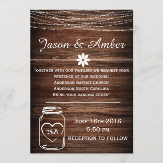 Mason Jar lights Invitation