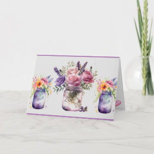 Mason Jar Melody - Customisable Mother's Day Card