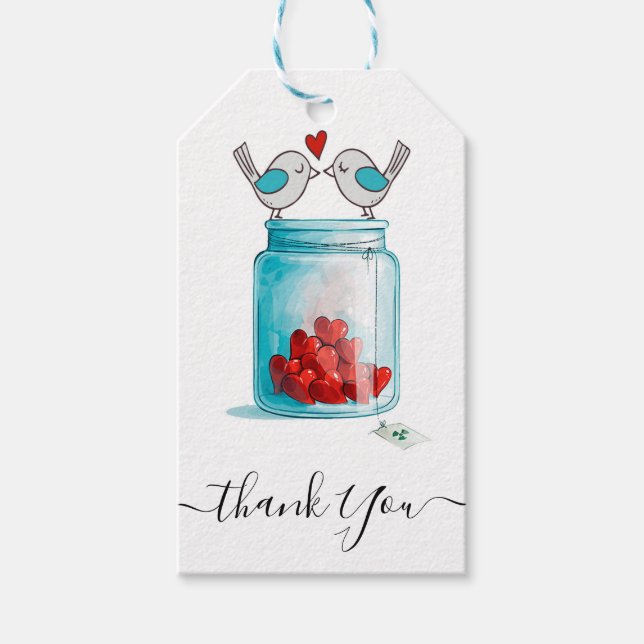 Mason Jar of Love Gift Tags (Front)