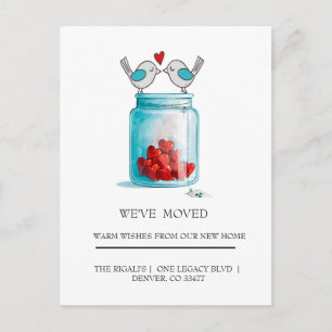 Mason Jar of Love  home moving Postcard