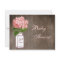 Mason Jar & Pink Hydrangea Rustic Baby Shower