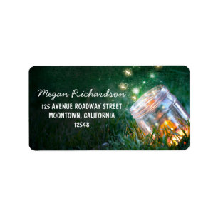 mason jar romantic night lights address label