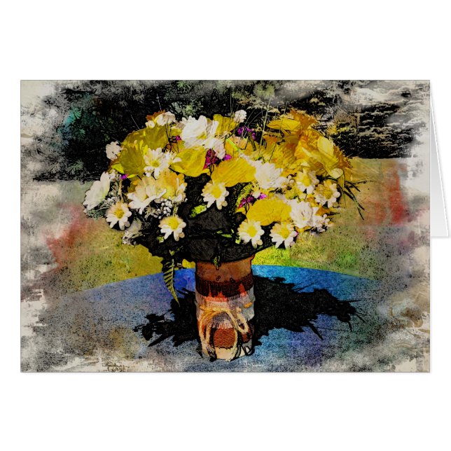 Mason Jar Summer Floral Bouquet All Occasion (Front Horizontal)