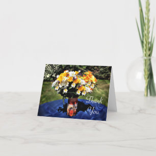 Mason Jar Summer Floral Bouquet Thank You