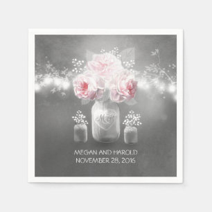 Mason Jar Wedding Napkin