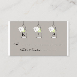 Mason Jar Wedding Seating Cards // Escort Cards