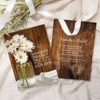Mason Jar White Daisies Wedding Save the Date