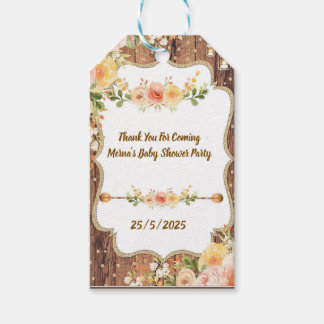 Mason Jar with a rustic flowers book for the card Gift Tags