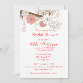 Mason Jars Bridal Shower, Baby Shower Invitations