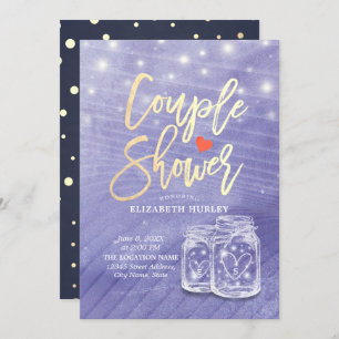 Mason Jars Couple Shower Wedding Shower Invitation