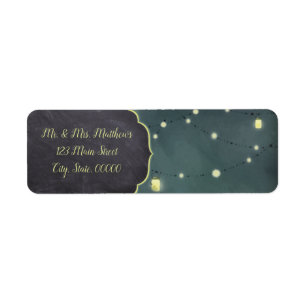Mason Jars Summer Night Return Address Label