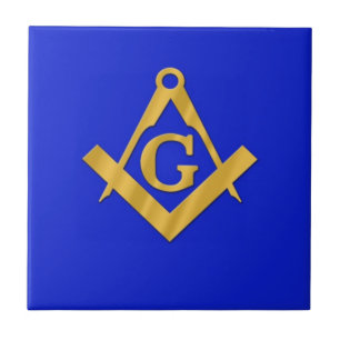Mason - Masonic Blue Ceramic Tile