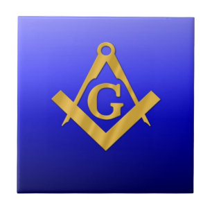 Mason Masonic with Gradient Blue Tile