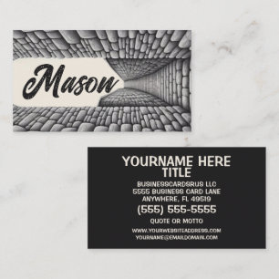 Mason Masonry Background Business Card