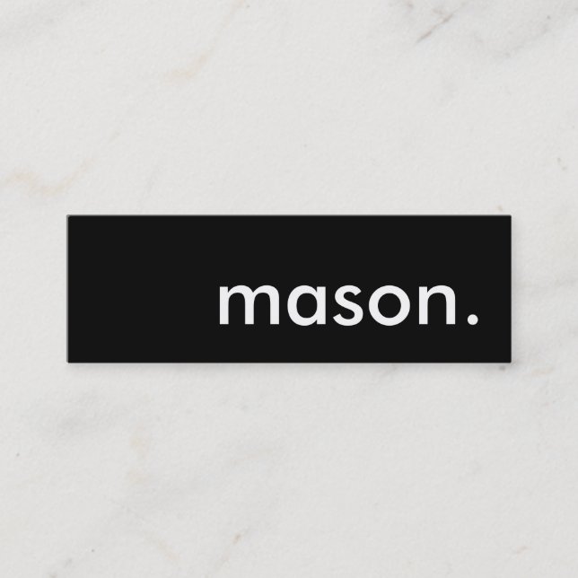 mason. mini business card (Front)