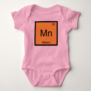 Mason Name Chemistry Element Periodic Table Baby Bodysuit