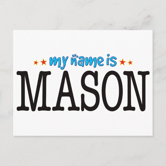 Mason Name Postcard (Front)