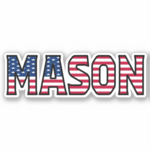 Mason Name Vorname USA Sticker Stickerset