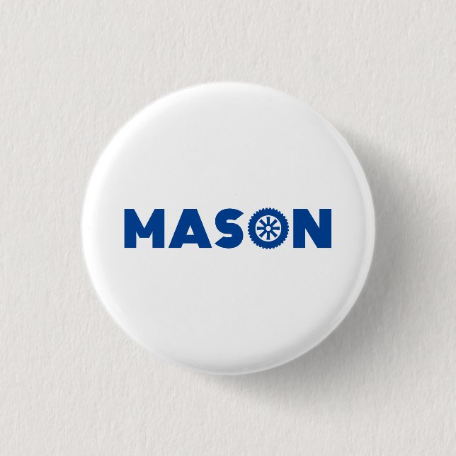 Mason Petrol Head 3 Cm Round Badge (Front)