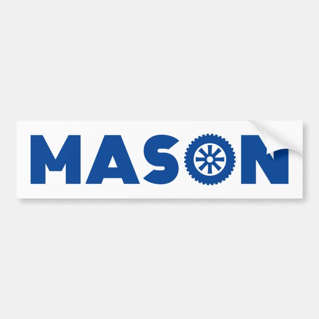 Mason Petrol Head Bumper Sticker (Front)