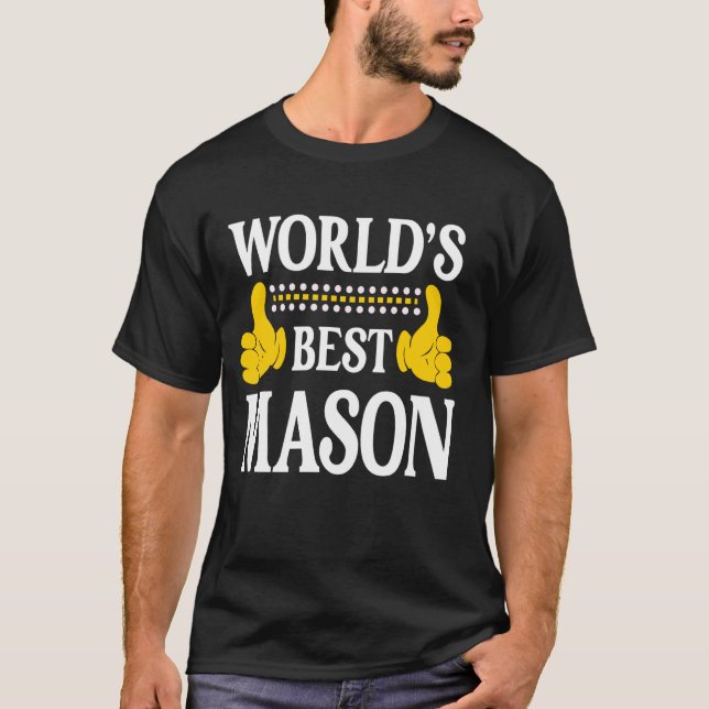Mason Surname Funny Team Family Last Name World's  T-Shirt (Front)