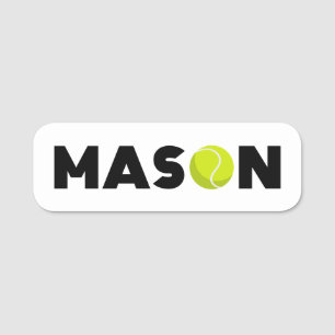 Mason Tennis Name Tag