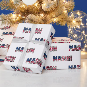 Mason Vorname Name USA US Geschenkpapier Papier Wrapping Paper