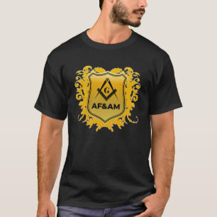 Masonic AFAM Crest Mason Ancient Free Accepted Squ T-Shirt