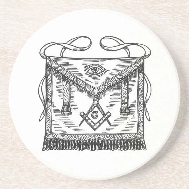 Masonic Apron Coaster (Front)