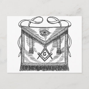 Masonic Apron Postcard
