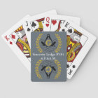 Masonic back playing cards
