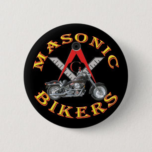 Masonic Bikers 6 Cm Round Badge